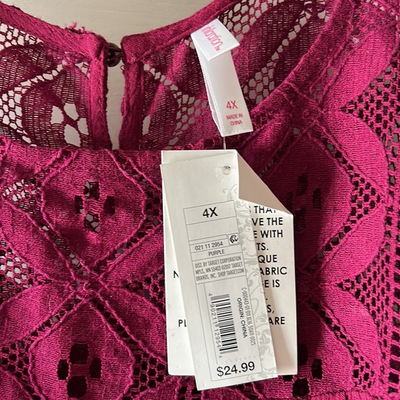 Exhilaration Sleeveless Blouse 4x - brand new with tags - Picture 2 of 7